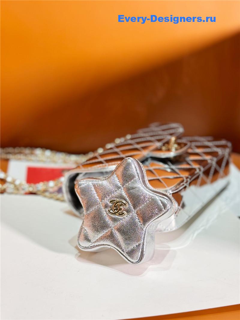 Ch**el patent leather cf star bag