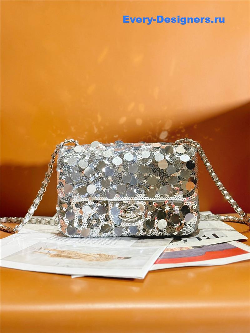 Ch**el cf sequin bag