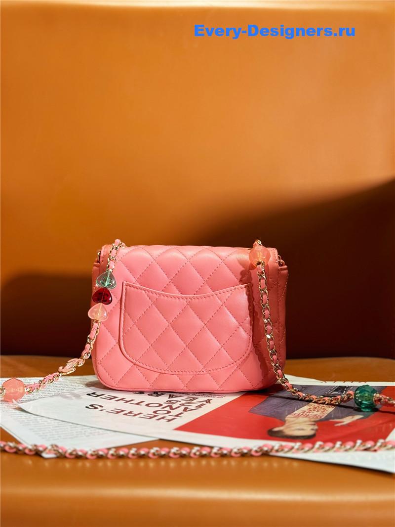 Ch**el love Ch**el logo flap bag