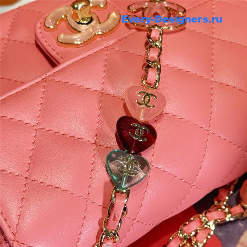 Ch**el love Ch**el logo flap bag