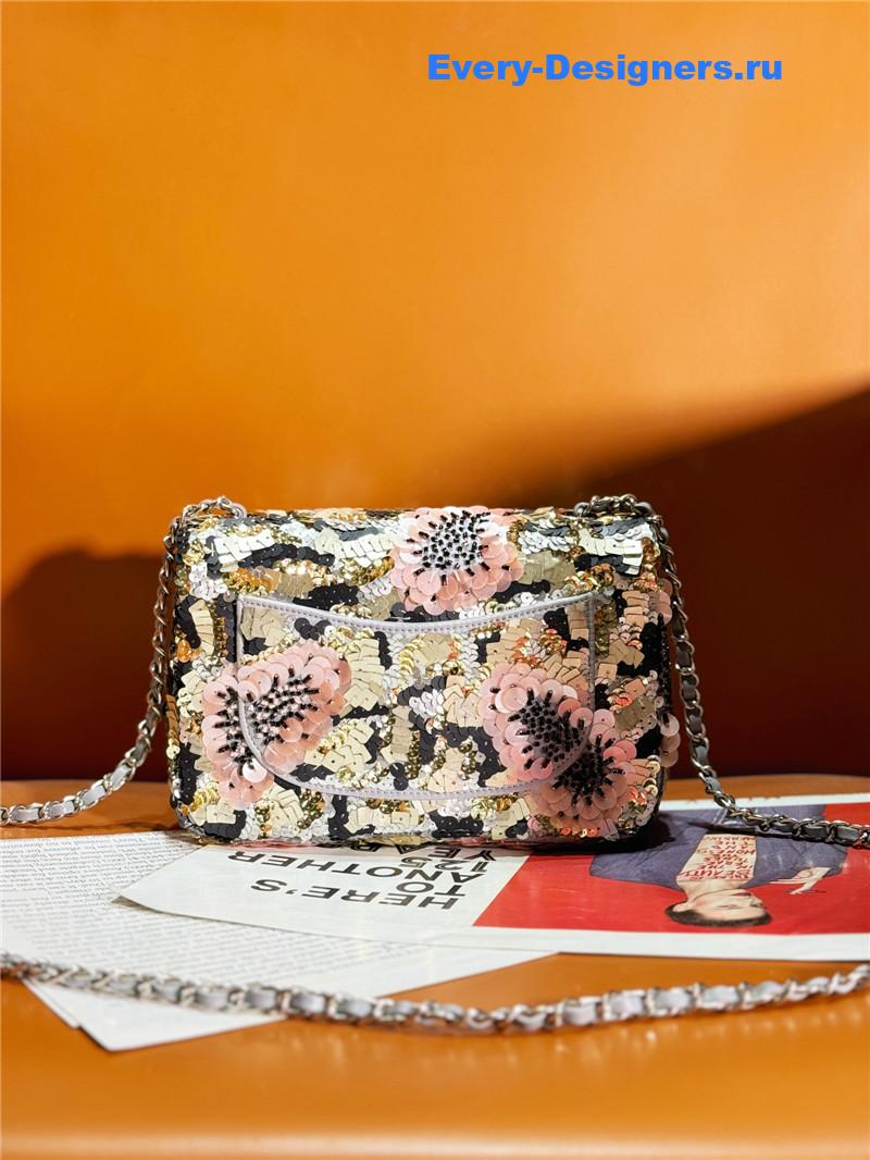 Ch**el limited edition cf sequin bag