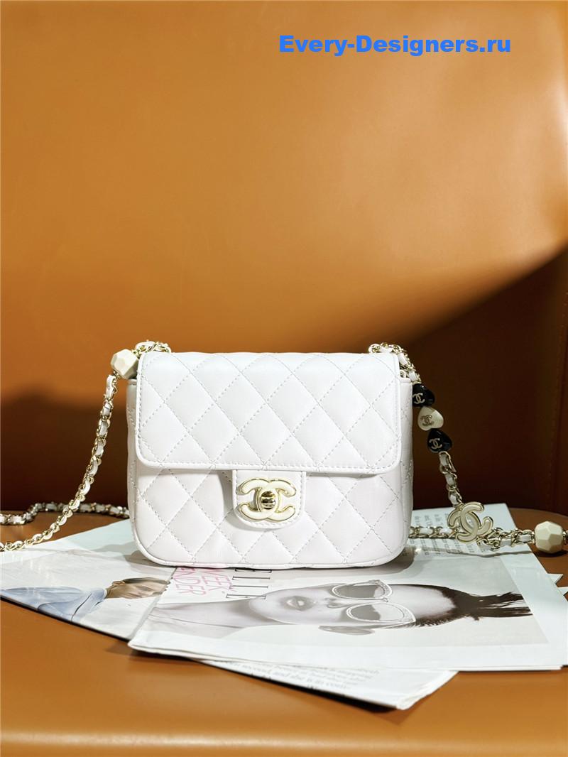 Ch**el love Ch**el logo flap bag