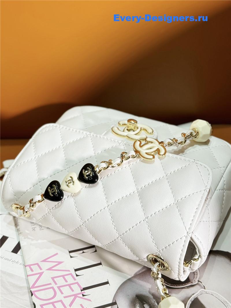 Ch**el love Ch**el logo flap bag