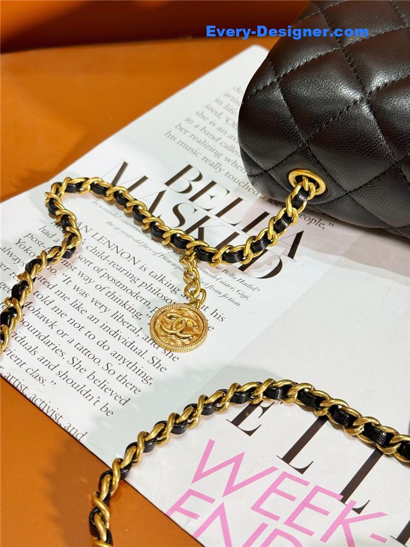 Ch**el metallic woven cf bag