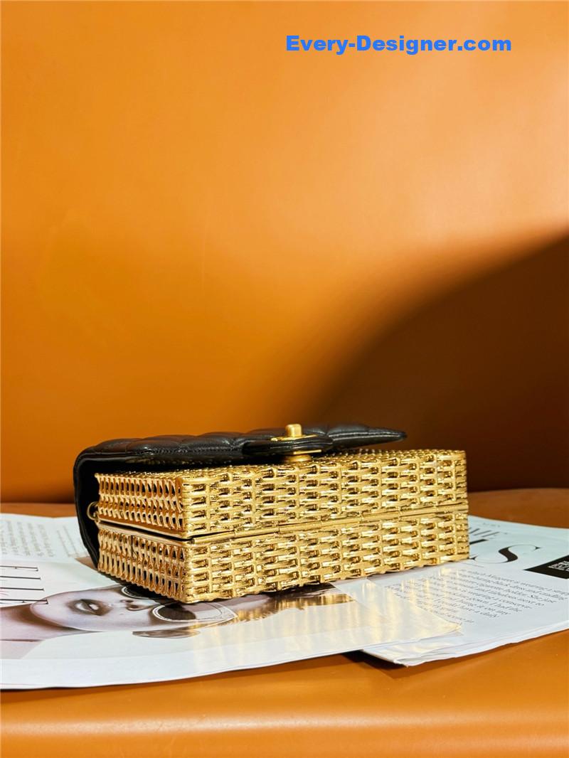 Ch**el metallic woven cf bag