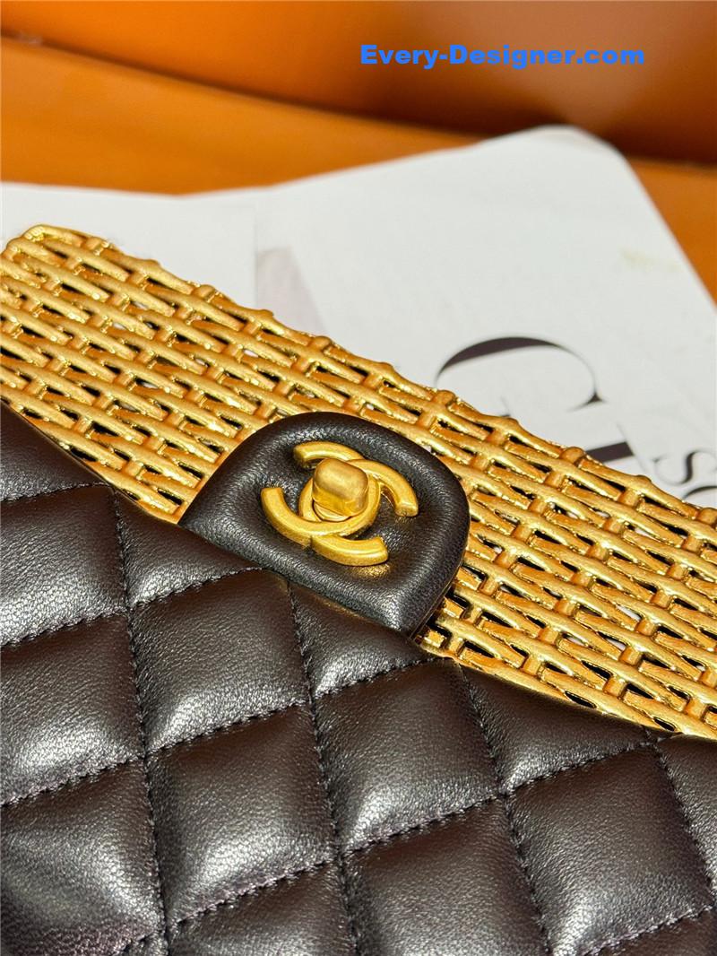 Ch**el metallic woven cf bag