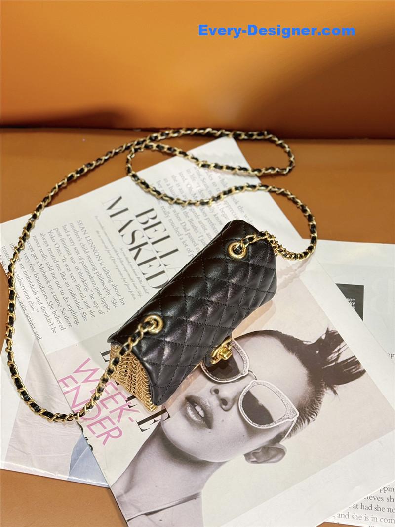 Ch**el metallic woven cf bag small