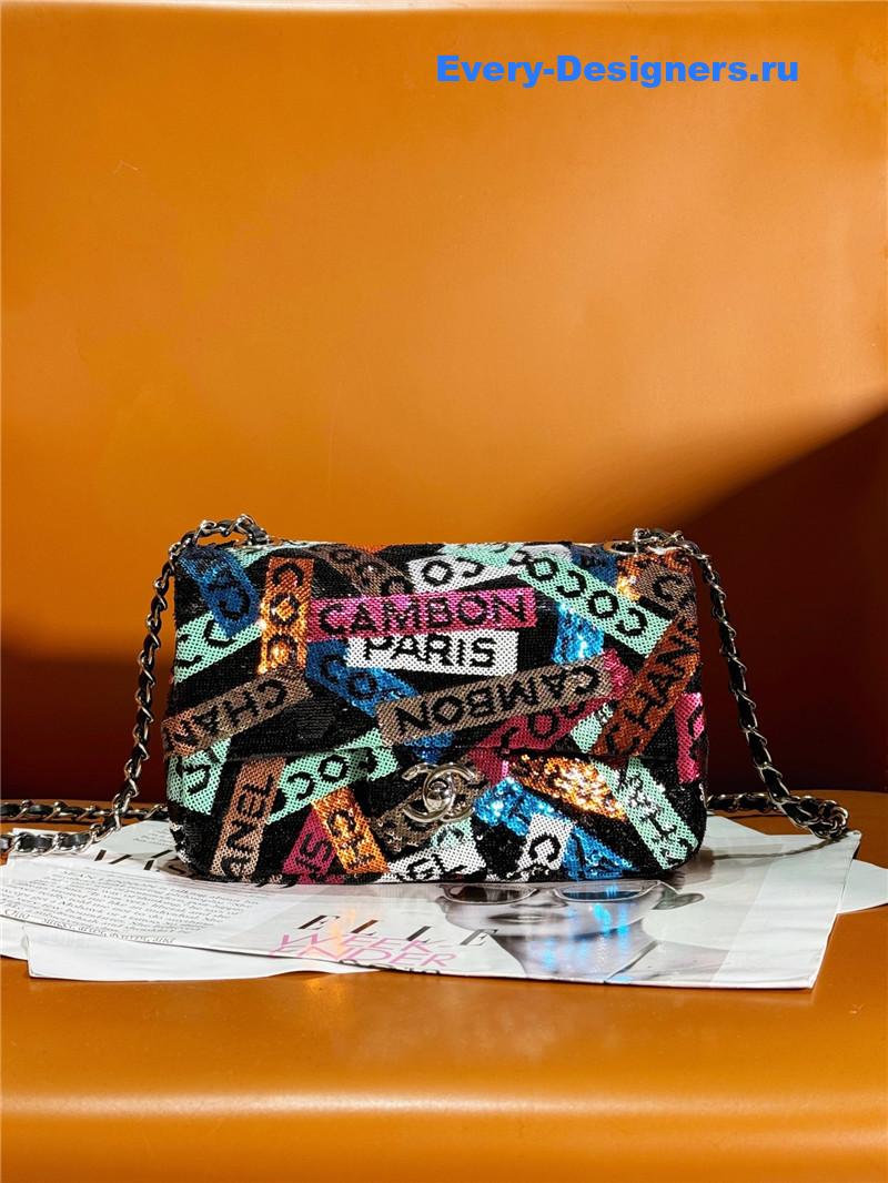 Ch**el limited edition sequin cf bag