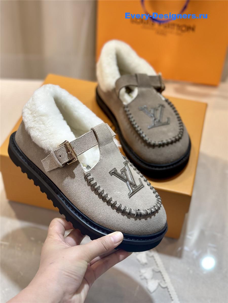 l0vis Vvtt0n suede leather wool slippers