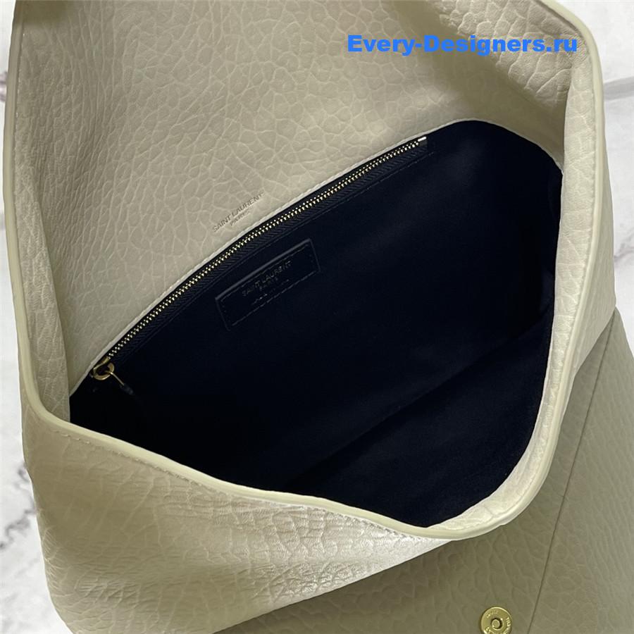 Sa1nt Lau*nt y51 envelope pouch clutch in beige