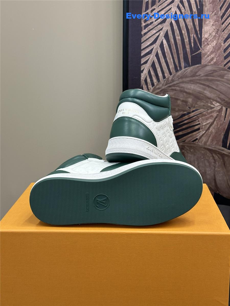 l0vis Vvtt0n lv white green stadium high-top sneaker