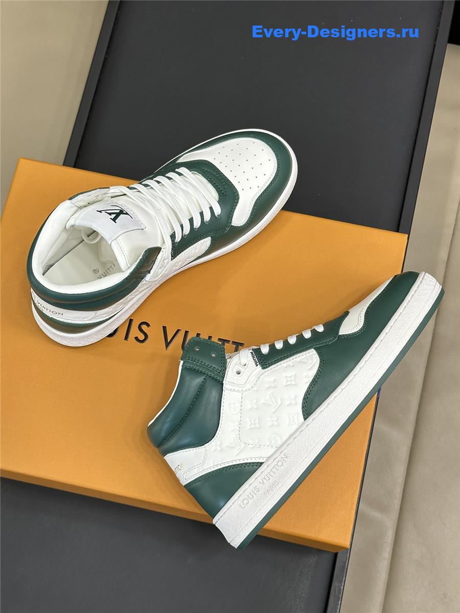 l0vis Vvtt0n lv white green stadium high-top sneaker