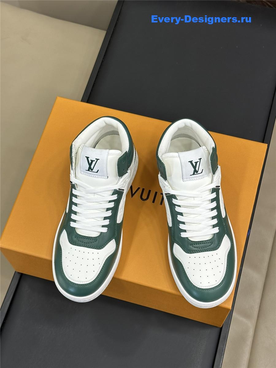 l0vis Vvtt0n lv white green stadium high-top sneaker