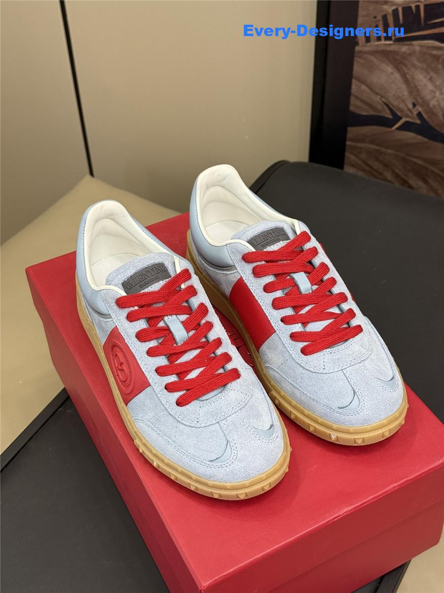 Va1e*ntin0 red blue low-top sneakers