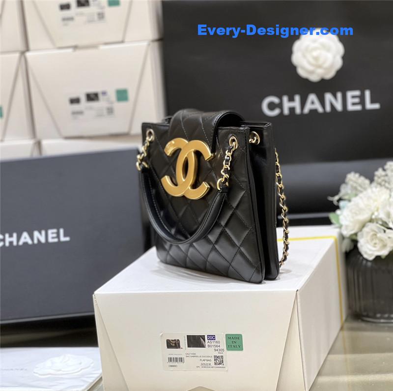 Chanel logo retro tote bag