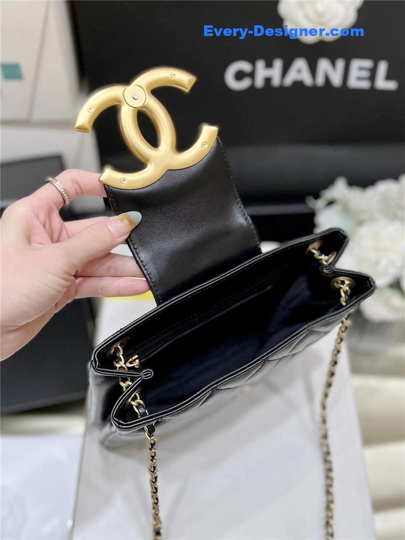 Chanel logo retro tote bag
