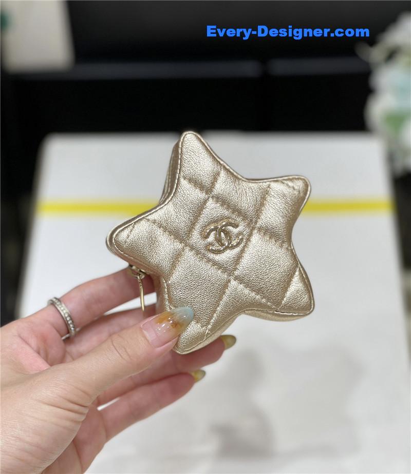 Ch**el cf gold patent leather flap bag