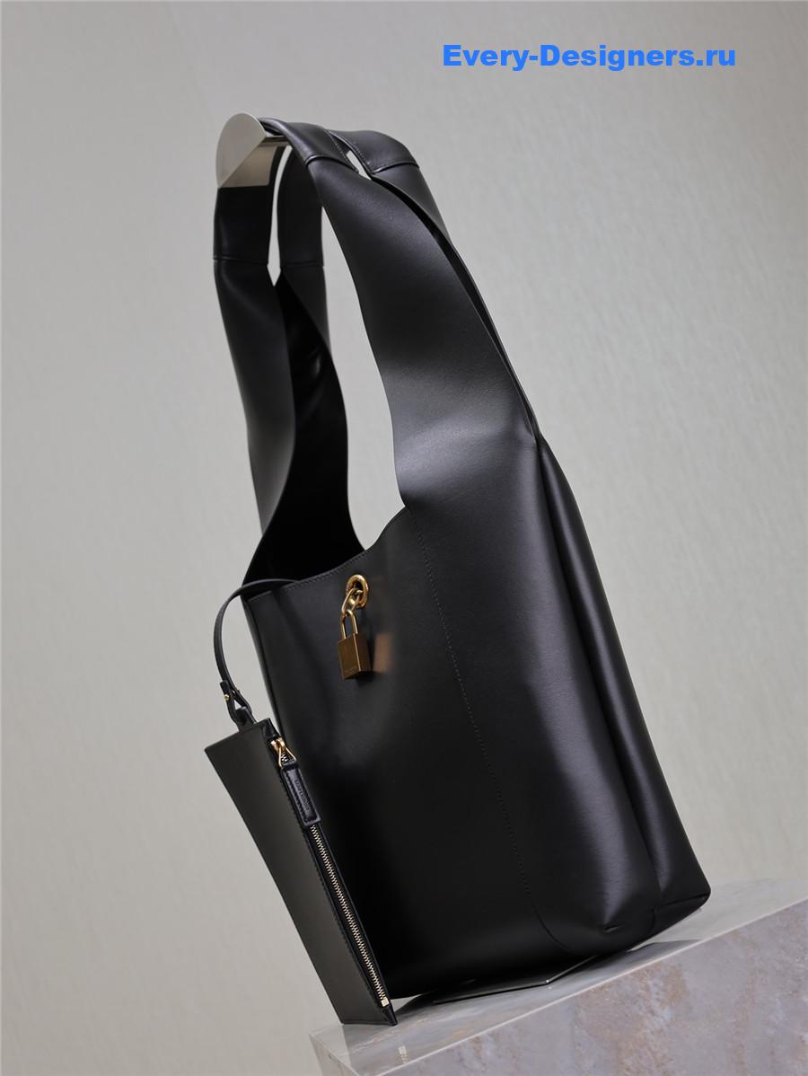 Sa1nt Lau*nt tanger black leather hobo bag