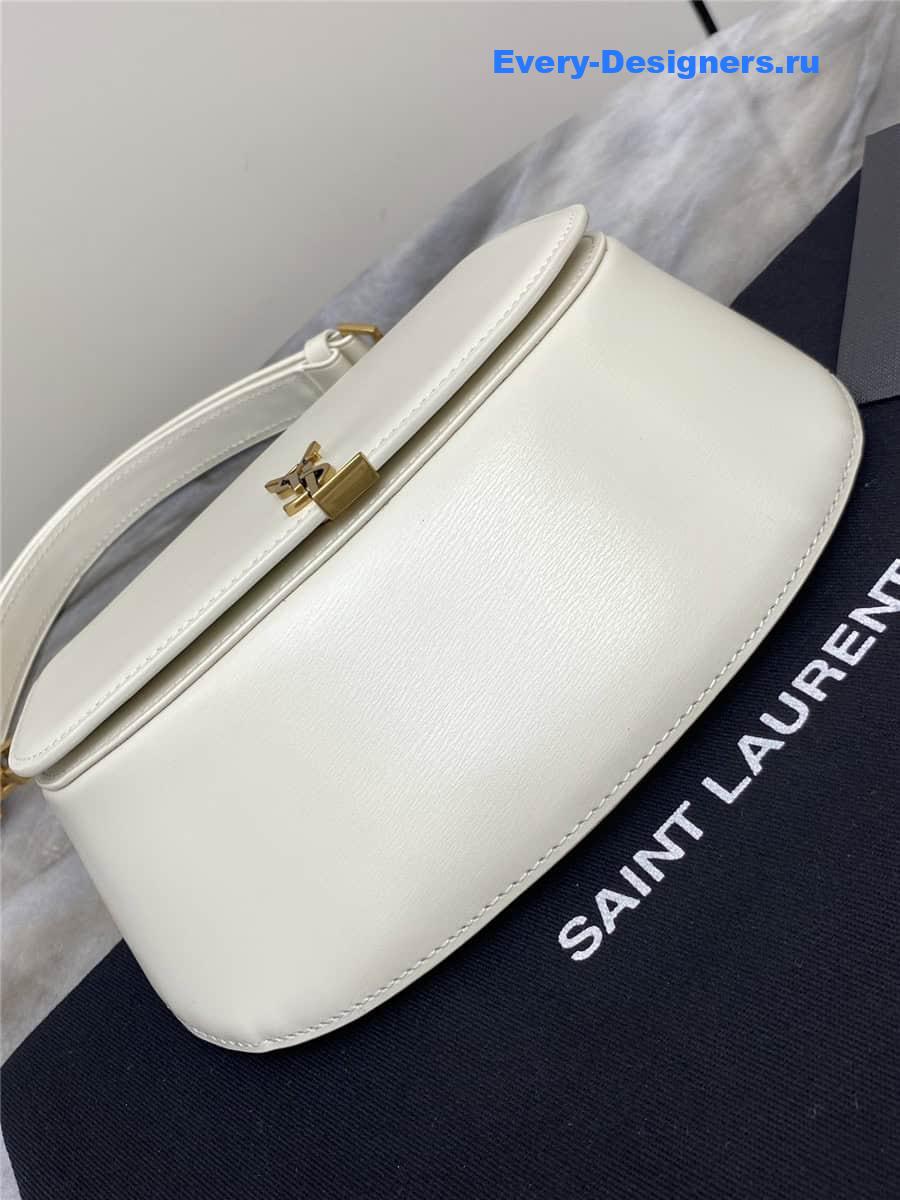 Sa1nt Lau*nt voltaire white leather bag