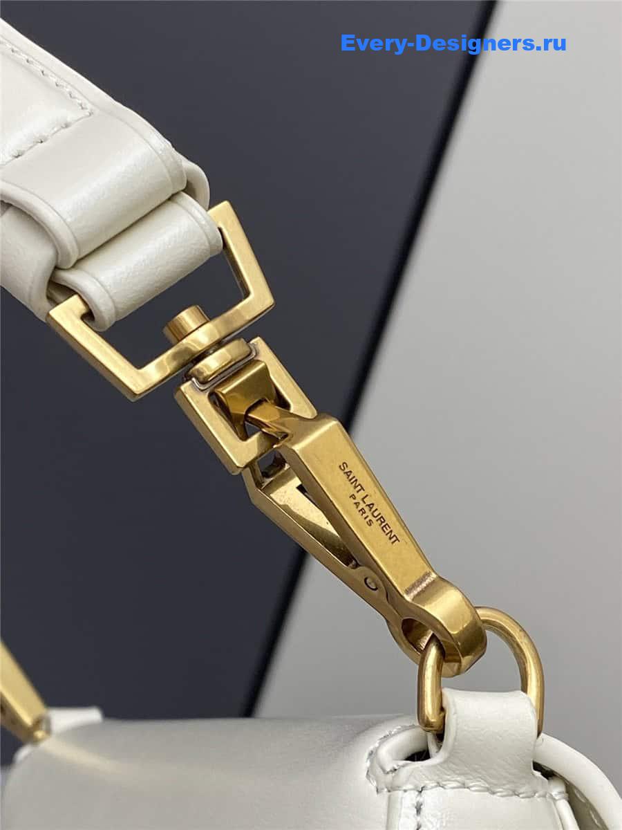 Sa1nt Lau*nt voltaire white leather bag