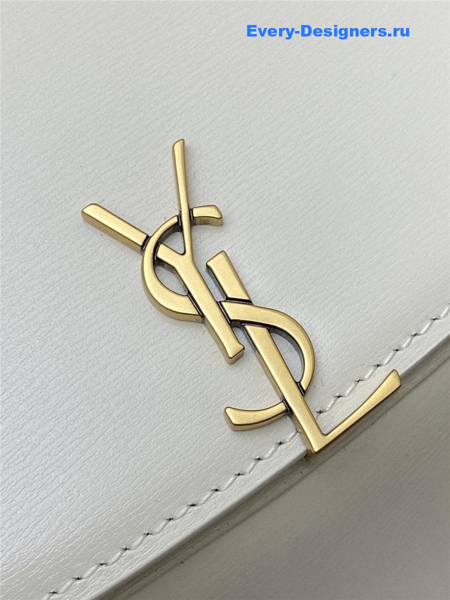 Sa1nt Lau*nt voltaire white leather bag