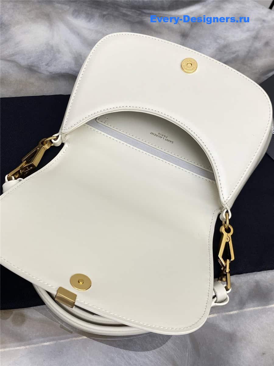 Sa1nt Lau*nt voltaire white leather bag