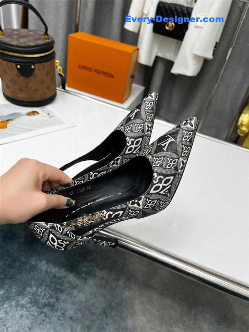 louis vuitton LV metal buckle high heels