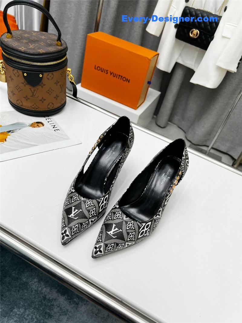 louis vuitton LV metal buckle high heels