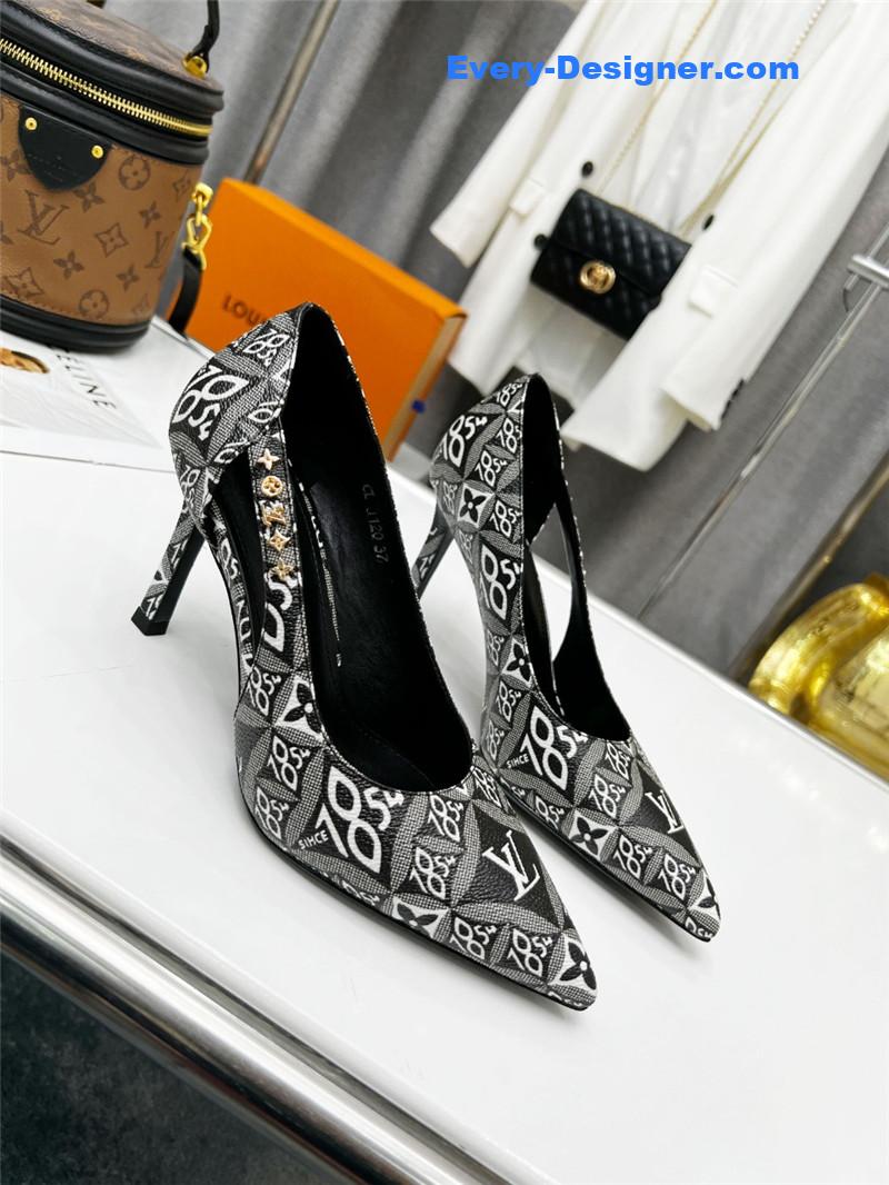 louis vuitton LV metal buckle high heels
