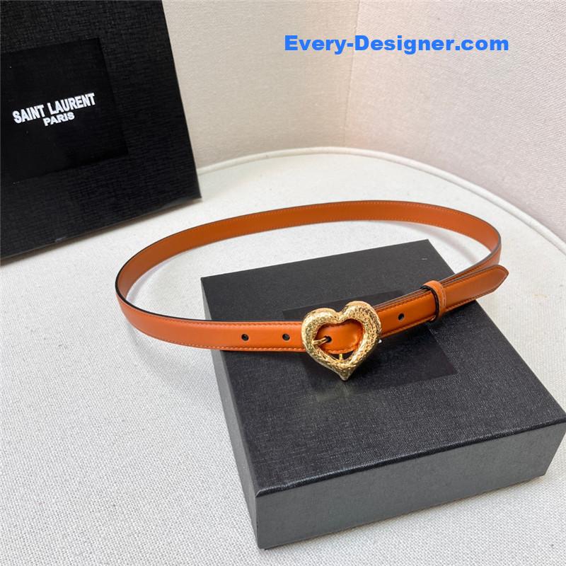 Y51 leather heart pin buckle belt