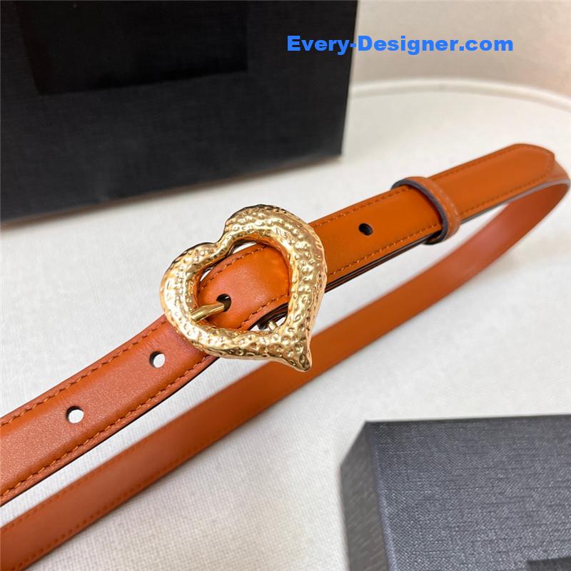 Y51 leather heart pin buckle belt