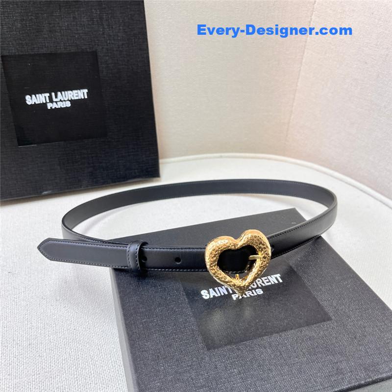 Y51 leather heart pin buckle belt