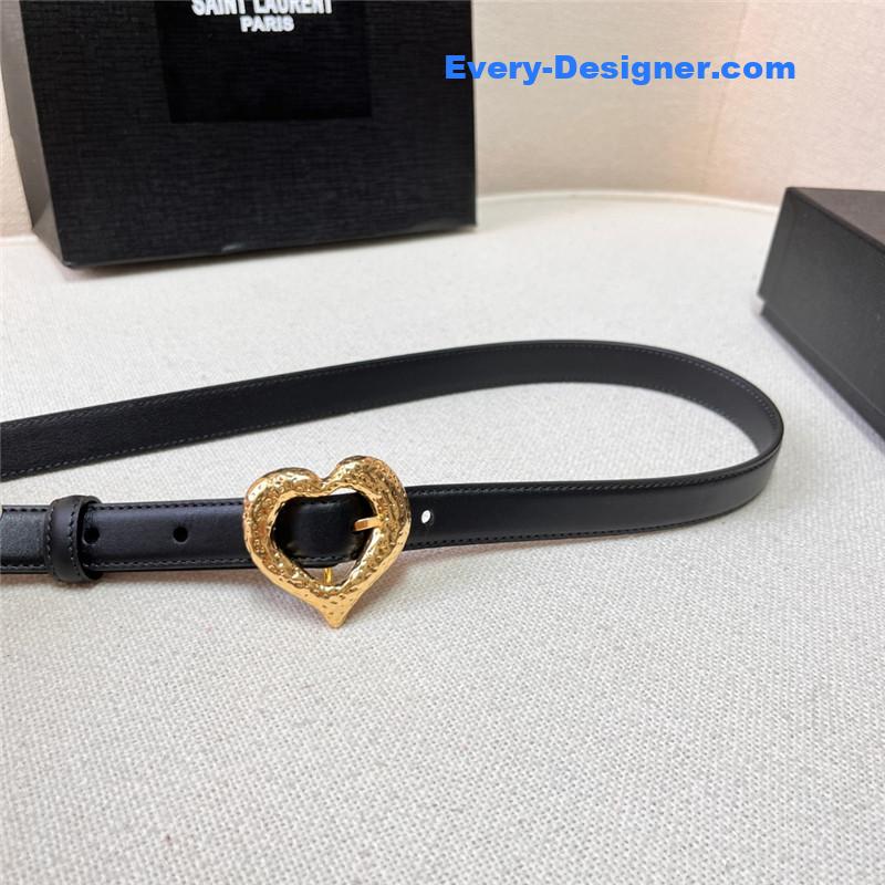 Y51 leather heart pin buckle belt