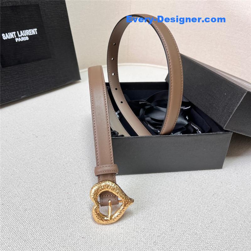 Y51 leather heart pin buckle belt