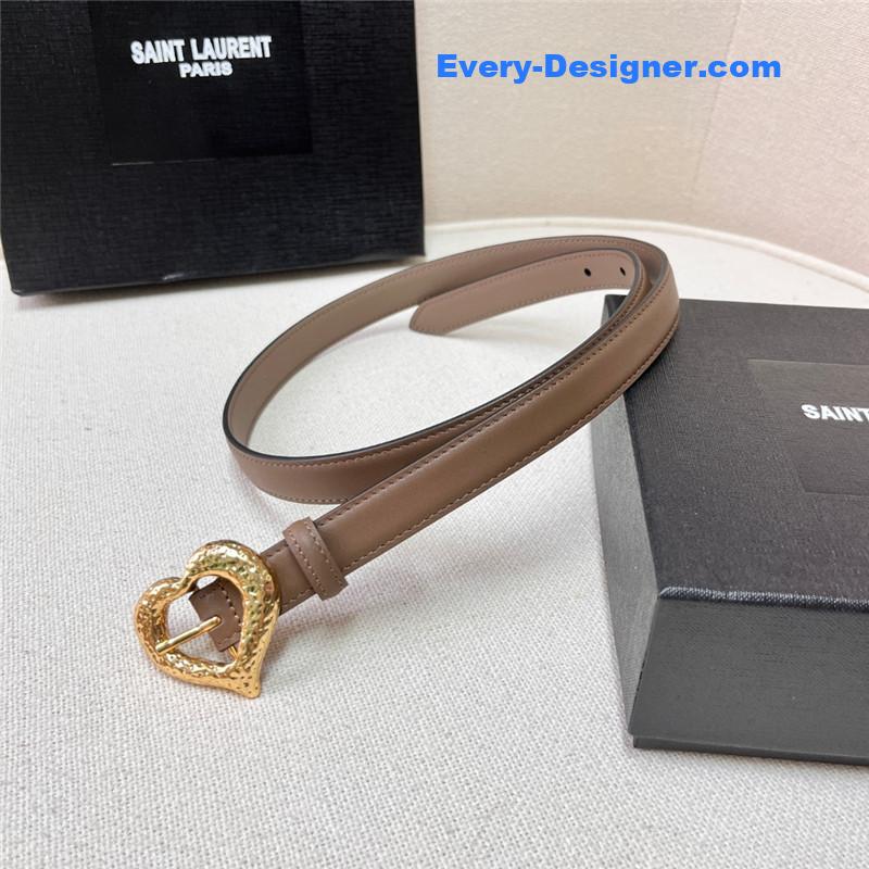 Y51 leather heart pin buckle belt