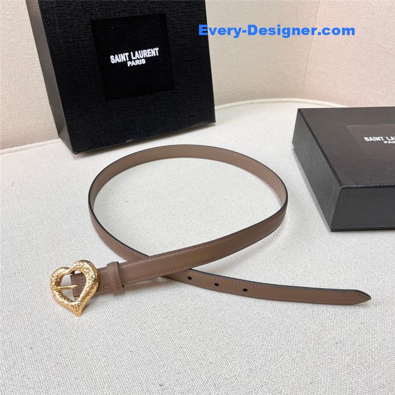Y51 leather heart pin buckle belt