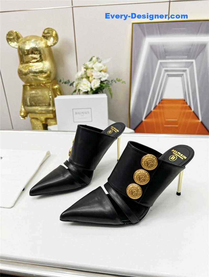 Balmain new high-heeled slippers