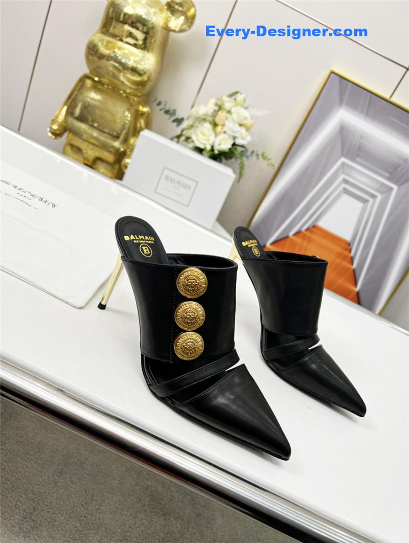 Balmain new high-heeled slippers