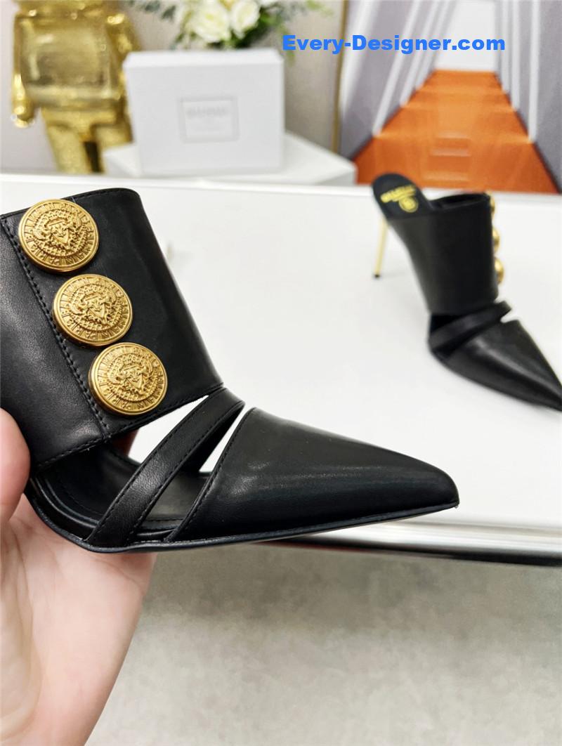 Balmain new high-heeled slippers