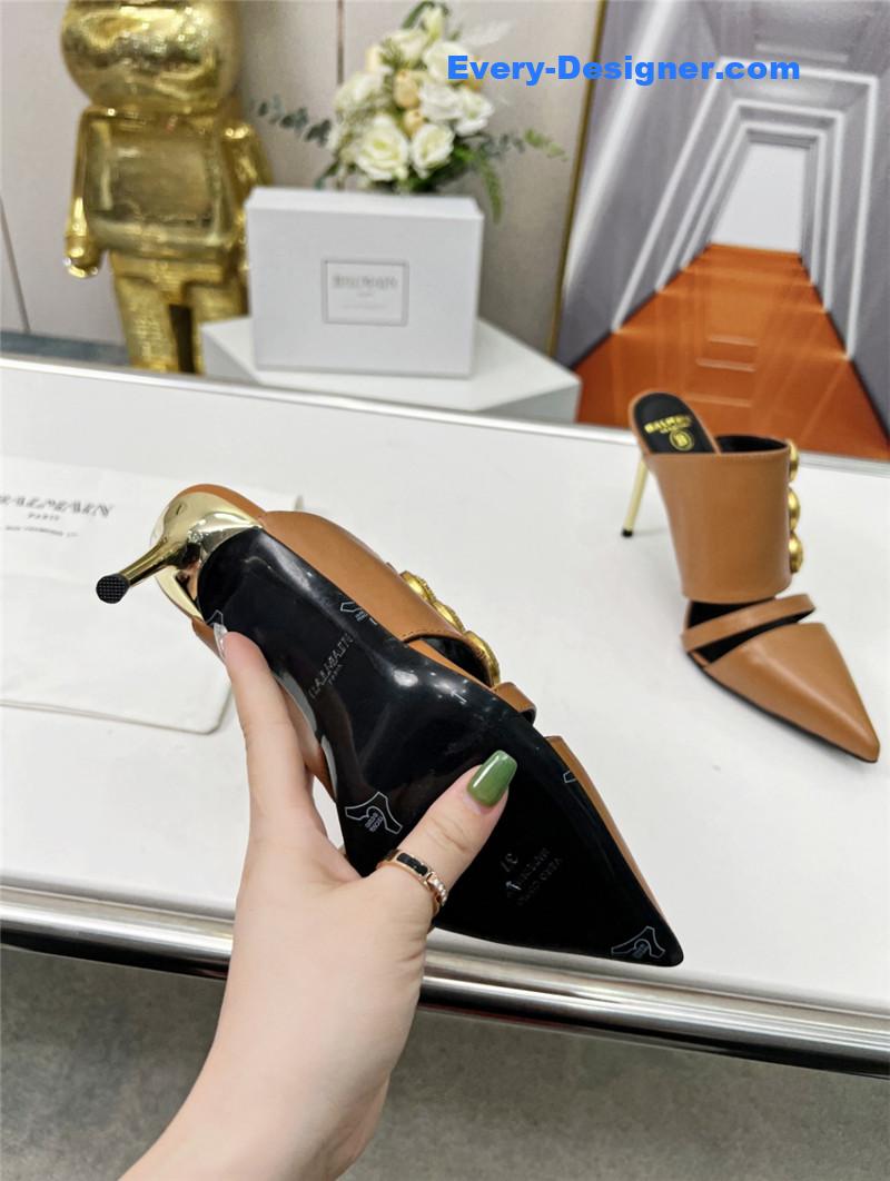 Balmain new high-heeled slippers