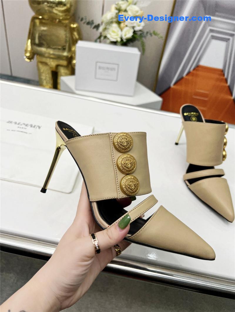 Balmain new high-heeled slippers