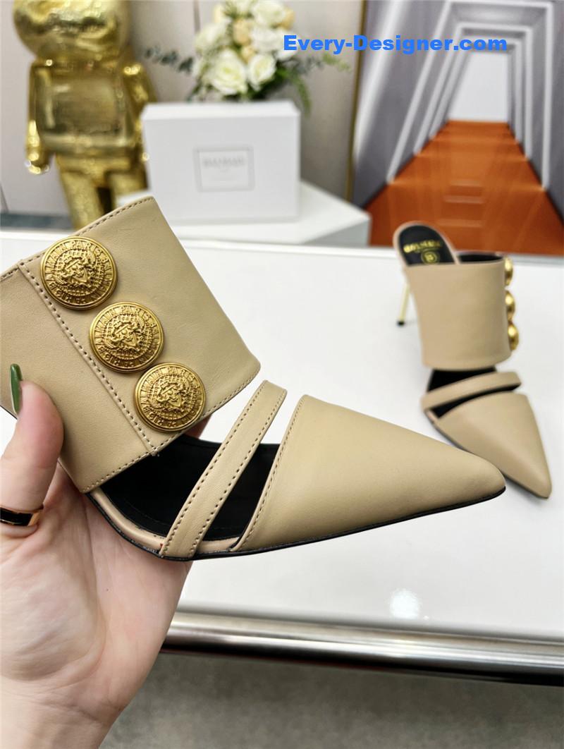 Balmain new high-heeled slippers
