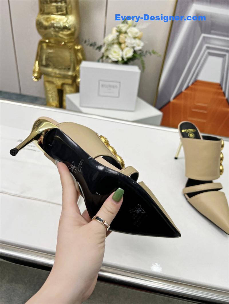 Balmain new high-heeled slippers