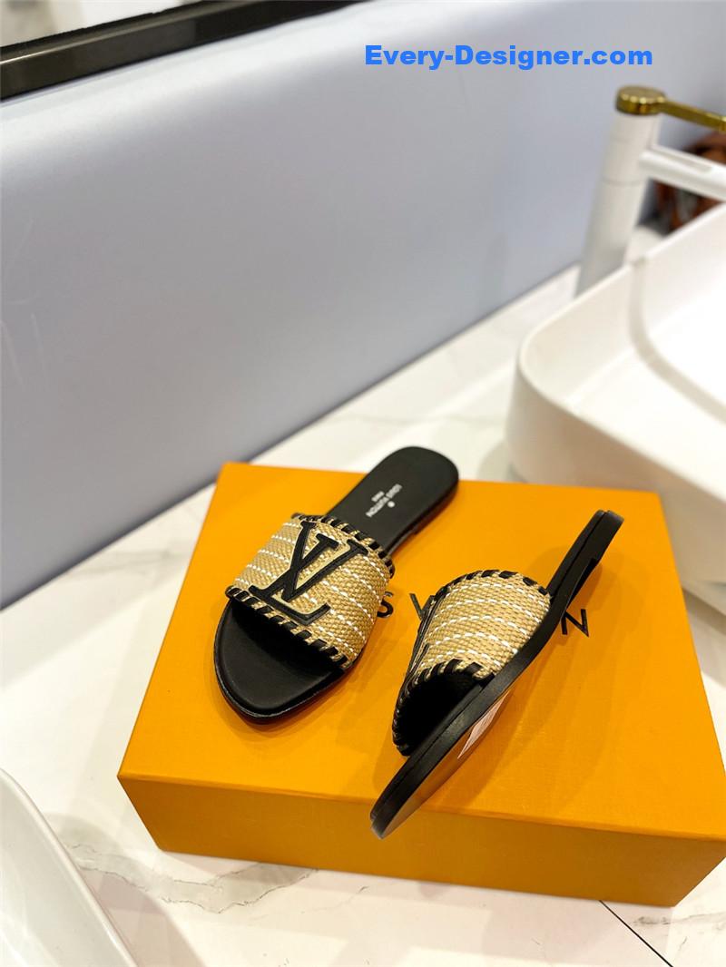 l0vis Vvtt0n lv logo flat slippers