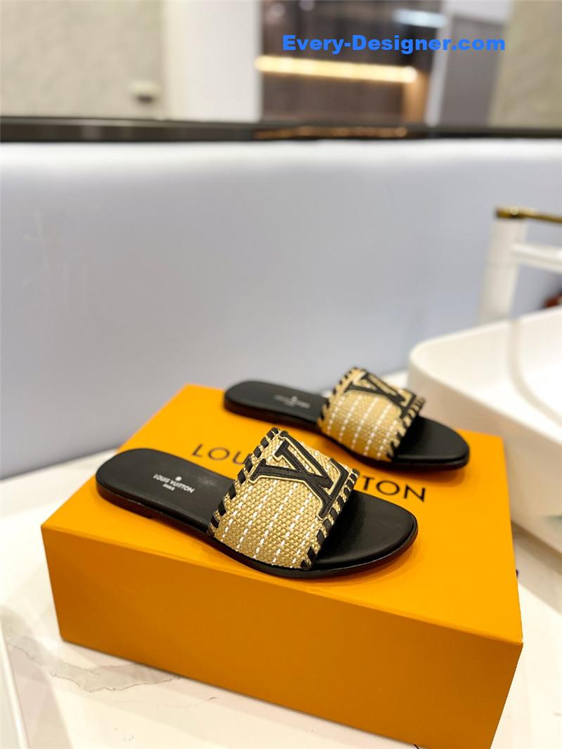 l0vis Vvtt0n lv logo flat slippers