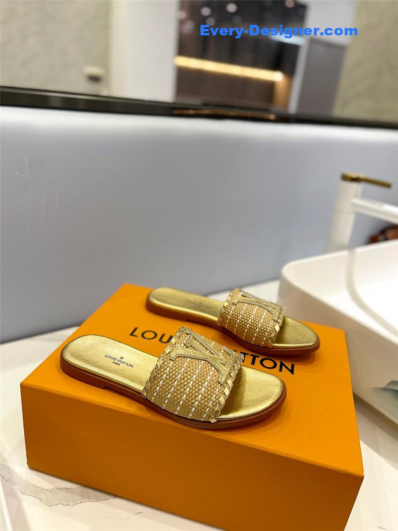 l0vis Vvtt0n lv logo flat slippers