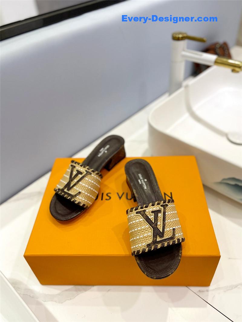 l0vis Vvtt0n lv catwalk style british retro slippers