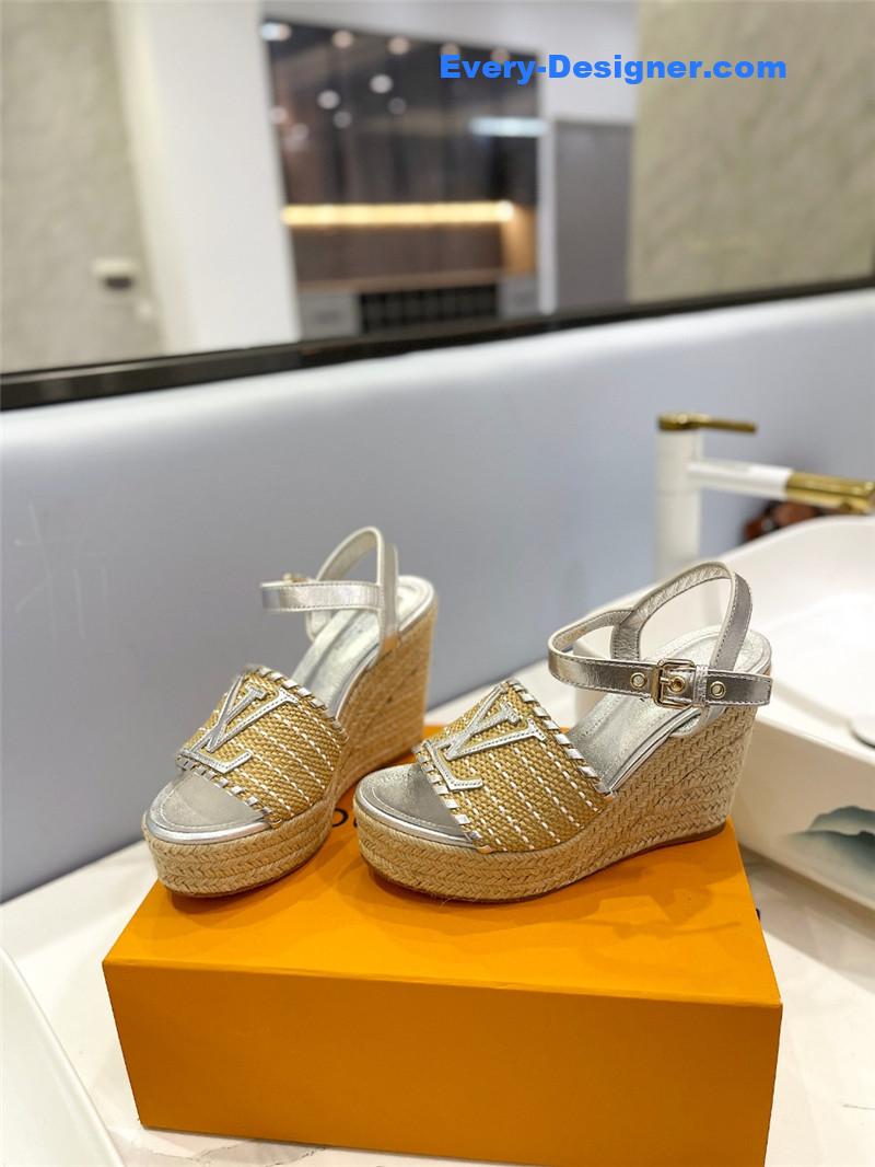 louis vuitton LV latest catwalk platform sandals