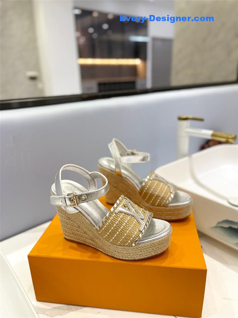louis vuitton LV latest catwalk platform sandals