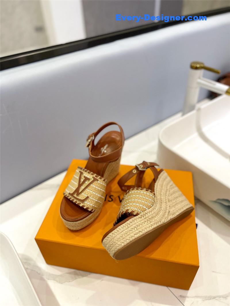 louis vuitton LV latest catwalk platform sandals